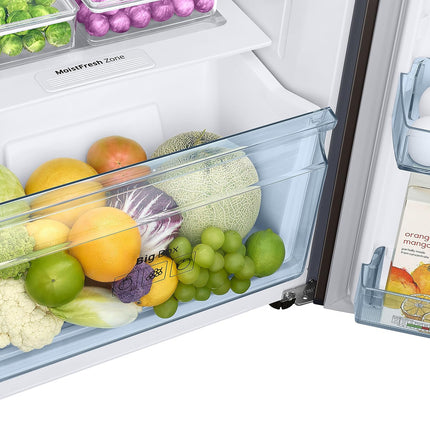 Samsung 236 L, 2 Star, Bespoke Convertible, Digital Inverter with Display, Frost Free Double Door Refrigerator (RT28CB732C2/HL, Cotta Steel Charcoal) 