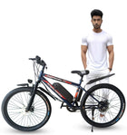 ImpulseGo X1 Electric Cycle with 7.8Ah Removable Battery, Double Disc Brake, Front Suspension, 36V 250W BLDC Motor, 90% Assembled 