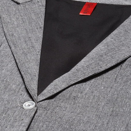 Women Grey Solid Regular Fit Single Breasted Blazer 