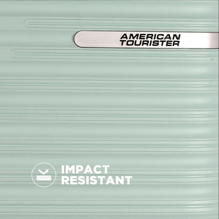 American Tourister Cabin Liftoff 55 CM Small Polypropylene (PP) Hard 8 Wheels Spinner Luggage/Suitcase/Trolley Bag for Travel (Sea Blue) 