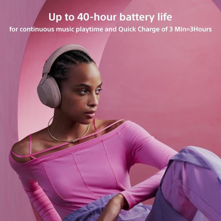 Sony New WH-1000XM5 Best Active Noise Cancelling Wireless Bluetooth Over Ear Headphones with Mic for Clear Calling,Battery Life 30 Hours-Smoky Pink 