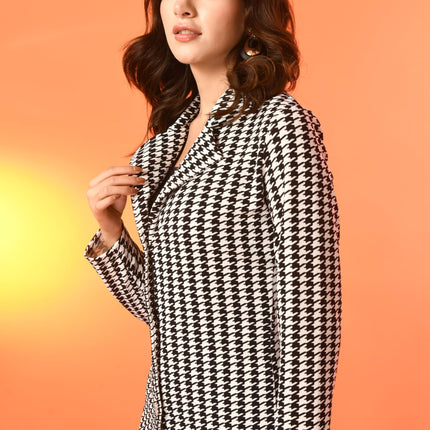 IUGA Women Jacket Style Full Sleeve Pink Blazer 