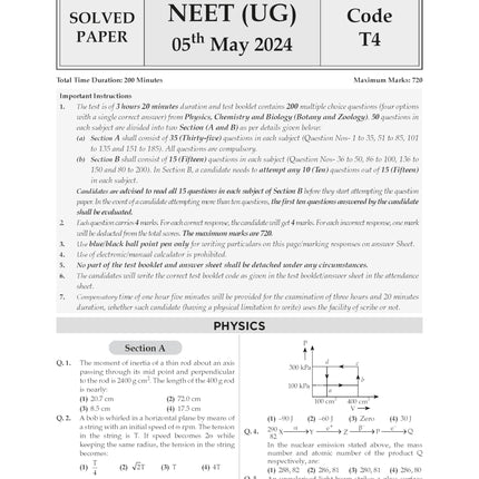 Oswaal NEET (UG) 10 Mock Test Papers PHYSICS, CHEMISTRY & BIOLOGY for 2025 Exam | Based On Latest NTA Pattern (without Choices) 