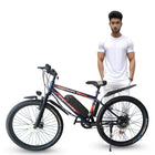 ImpulseGo X1 Mountain Electric Cycle with 7.8Ah Removable Battery, Dual Disc, Front Suspension, 36V 250W BLDC Motor, Quick Acceleration, 2 Years Battery Warranty 90% Assembled (Blue) 