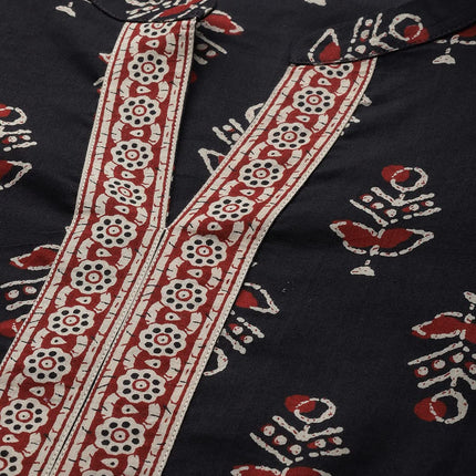 Libas Women's Cotton Kurta Sets (20119O_Black 