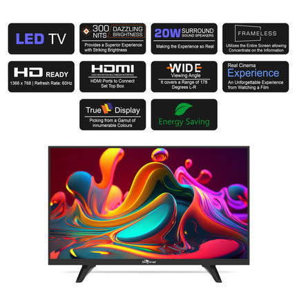 SKYWALL 80 cm (32 inches) HD Ready LED TV 32SWN (Black) 