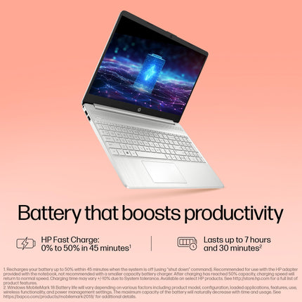 HP 15s, 12th Gen Intel Core i5-1235U, 8GB DDR4, 512GB SSD, (Win 11, Office 21, Silver, 1.69kg), Anti-Glare, 15.6-inch(39.6cm) FHD Laptop, Intel UHD Graphics, HD Camera, Backlit Keyboard fy5008TU 