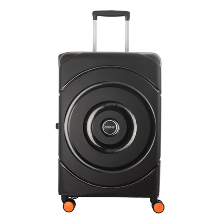 American Tourister Circurity+ 68 CM 8 Wheel with 3 Point TSA Lock Trolley Bag for Travel | Small Polypropelene Suitcase with TSA Lock, Double Wheels & Flexi Packing Straps for Men & Women - Black 