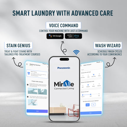 Panasonic 10 Kg Wifi Fully-Automatic Top Loading Smart Washing Machine (NA-F100VF1CB, Dark Silver, 2024 Model, Drynamic Spin) 