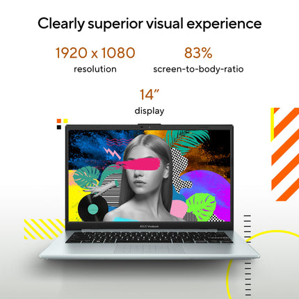 ASUS Vivobook Go 14 (2023), AMD Ryzen 3 7320U, Thin & Light Laptop, 14-inch (35.56 cm) FHD, (8GB RAM /512GB SSD/Windows 11/Office 2021/Alexa Built-in/Grey Green/1.38 kg), E1404FA-NK323WS 