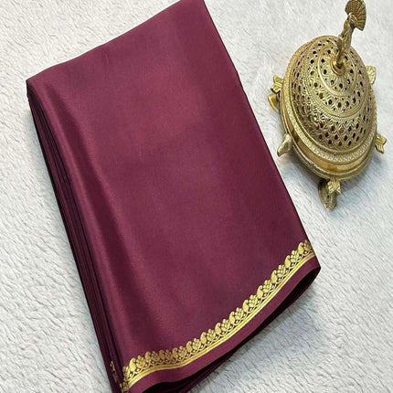 Shree Silk Mills Semi Mysore Silk Women's Saree Weddings, and Special Occasions,Elegant Handwoven Traditional Saree with Vibrant Patterns,Perfect for Festivals, 