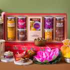 Omay Foods 10 pcs_ROYAL HOLI Gift Hamper | Premium Holi Gift Box with Herbal Gulal, Thandai, Roasted Healthy Snacks & Chocolate | Festive Holi Hamper for Clients, Employees & Friends | Corporate Holi Gift | Special Holi Celebration Pack | Gourmet Holi Gif 