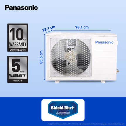Panasonic 1.4 Ton 3 Star Inverter Split AC (Powerful Mode, Copper Condenser, 7in1 Convertible, 2-Way, PM 0.1 Filter, CS/CU-SU17AKY3T, White) 