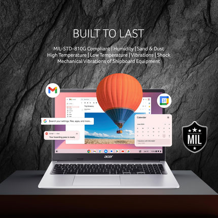 Acer Chromebook CB315-4H Intel Celeron N4500 (Chrome OS/8 GB RAM/128 GB/WiFi 6) 39.6 cm (15.6") Full HD, Silver, 1.6 KG, 3 Months Google One AI Premium Plan with Gemini Advanced & 2TB Cloud Storage 