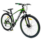KROSS Xpert 29T Unisex Matt Black Multispeed (Shimano 24-Speed) MTB | Alloy Frame with Dual Disc Brakes and Front Suspension Fork | Ideal for 15+ Years (Green) 