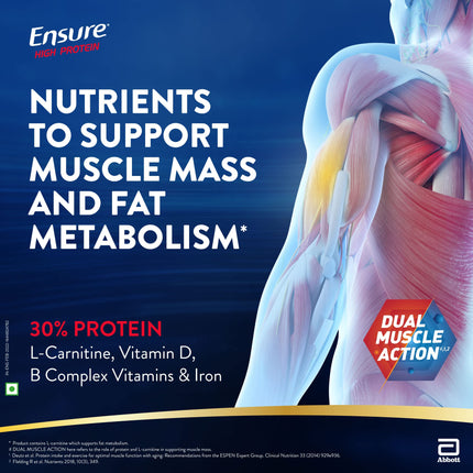 Ensure Complete Balanced Nutrition Drink For Adults- Vanilla 1Kg & Ensure High Protein Drink for Physically Active Adults- Chocolate 400g 