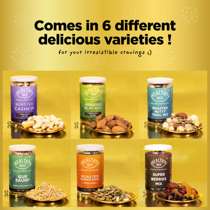 Healthy Treat Royal Treat Holi Gift Hamper | Festival Gifting | Holi Gift | Holi Gifts For Family and Friends | Birthday, Anniversary Gift's | Wedding Gifts | Healthy Gourmet Hamper | Healthy Roasted Snacks, Dry Fruit Gift Box | Wholesome Corporate Giftin 