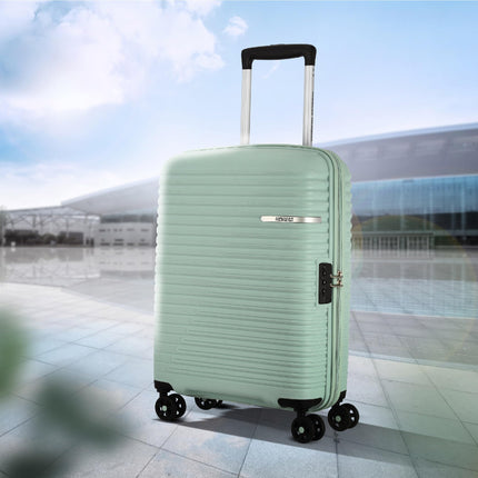 American Tourister Cabin Liftoff 55 CM Small Polypropylene (PP) Hard 8 Wheels Spinner Luggage/Suitcase/Trolley Bag for Travel (Sea Blue) 