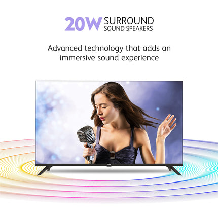 VW 80 cm (32 inches) Linux Series Frameless HD Ready Smart LED TV VW32C2 (Black) | with 18 Months Warranty 