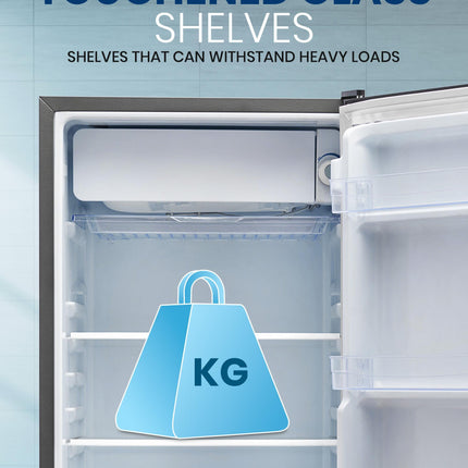 Lloyd 92 L Direct Cool Single Door 1 Star Refrigerator with Dedicated Freezer Section Big Bottle StorageFull Vegetable Box (Grey Metallic) 