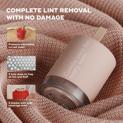 NUUK RIZZ Rechargeable Lint Remover for Clothes with FREE Storage Pouch | 2 Speed Modes For All Fabrics | 60 Min Runtime with Type-C Charging | Fabric Shaver for Woolen Sweaters, Shawls, Coats, Shirts 