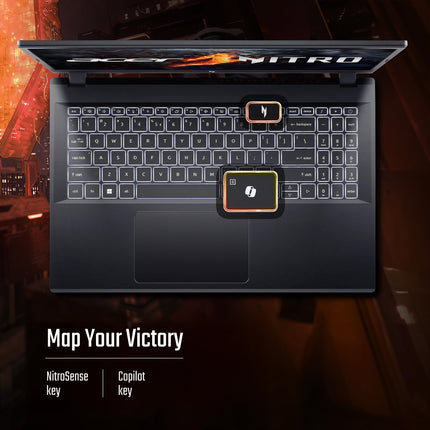 Acer Nitro V 15, AMD Ryzen 5 6600H Hexa-core Processor,NVIDIA GeForce RTX 4050-6GB GDDR6,16 GB, 512 GB, Full HD IPS, 15.6"/39.62 cm, 165 Hz, Win 11 Home,Obsidian Black, 2.1 kg, ANV15-41,Gaming Laptop 