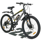 VESCO Drift 24 T Cycle 7 Speed Gear | Kids Cycle for Boys 9-13 Age | 16 inch Frame | Mountain Bicycle with Front Suspension & Dual Disc Brakes | Ideal for Kids 10-12 Years (Charcoal Grey) 