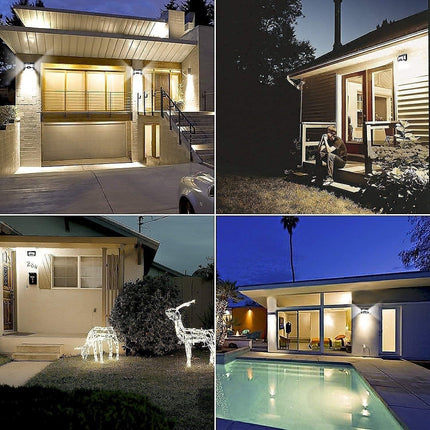 BRITSPEAR Waterproof Solar 100 LED Lights for Outdoor Use in Gardens, Patios, Garages, Decks, Pathways, and Porches Solar Lights Outdoor Motion Sensors with 3 Modes (Classic) 