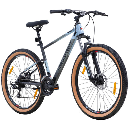 Hero Enzo 29T Mountain Geared Bicycle for Mens | 21 Speed | Dual Color Combination | Frame:18 Inches | Ideal for Mens (Blue-Grey) 