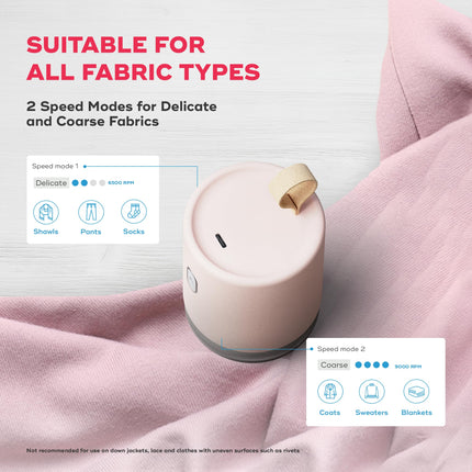 NUUK RIZZ Rechargeable Lint Remover for Clothes with FREE Storage Pouch | 2 Speed Modes For All Fabrics | 60 Min Runtime with Type-C Charging | Fabric Shaver for Woolen Sweaters, Shawls, Coats, Shirts 