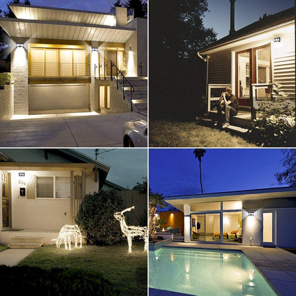 BRITSPEAR 1000Lm Automatic On/Off Waterproof Solar LED Light with Motion Sensor, Deck Garage DC Lamp_Warm White (Pack of 3,1800 Milliamp Hours)(Plastic) 