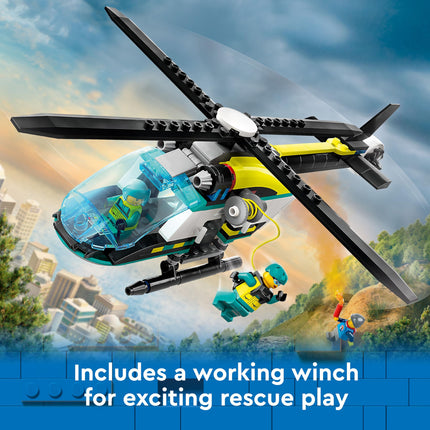 LEGO City Emergency Rescue Helicopter Building Kit 60405 (226 Pieces) 