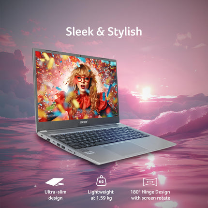 Acer AspireLite 13th Gen Intel Core i5-1334U Thin and Light Premium Laptop (Windows11 Home/16GB RAM/512GB SSD/Backlit Keyboard)AL15-53 with 39.62cm (15.6")Full HD Display,Metal Body,Steel Gray,1.59 KG 