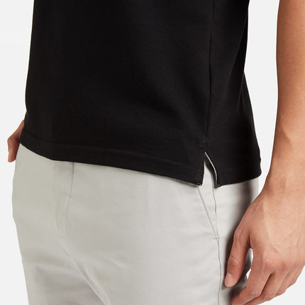 Allen Solly Men's Plain Regular Fit Cotton Polo (AMKP317G04249_Jet Black_Large) 