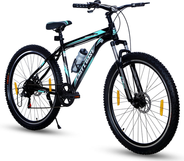 EAST COAST Premium City 29T Cycle/Mountain with Front Suspension and 7 Speed Gear Bike For Kids, Black, 18.5 cm