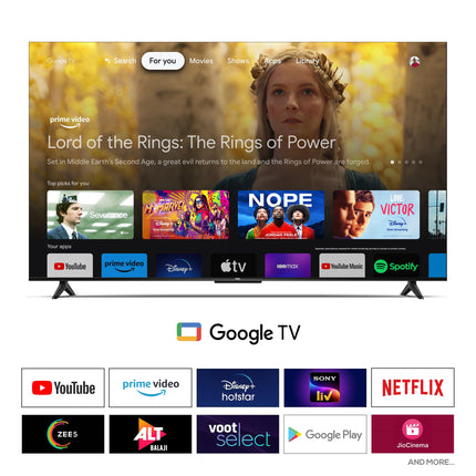 TCL 139 cm (55 inches) Metallic Bezel-Less Series 4K Ultra HD Smart LED Google TV 55P655 