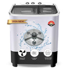 Power Guard 6.5 kg 5 Star Semi-Automatic Top Loading Washing Machine Appliance (2024 Model,PG65WM-Bk-OP, Black, Powerful Motor,Effective Wash Pulsator,1350 RPM & Castors) 