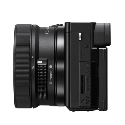 Sony New Alpha ILCE-6100X (Previously ILCE-6100Y) with Upgraded SELP1650 (Ver 2) Power Zoom Lens + SEL55210 Lens | 24.2 MP | APS-C Sensor | Fast Auto Focus | Tiltable LCD – Black 