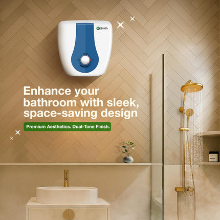 AO Smith Geyser 15 Ltr With 5 Star BEE Rating, Vertical Water Heater | Geyser 15+ Litre For High Rise Building | 7 Year Tank Warranty, 2 Year Comprehensive Warranty | SDS-GREEN-015 