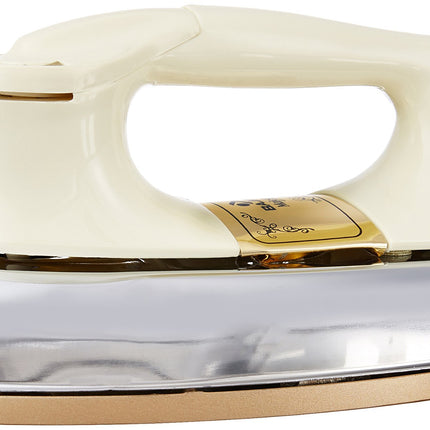 Bajaj DHX-9 1000W Heavy Weight Dry Iron with Advance Soleplate and Anti-Bacterial German Coating Technology, Ivory 