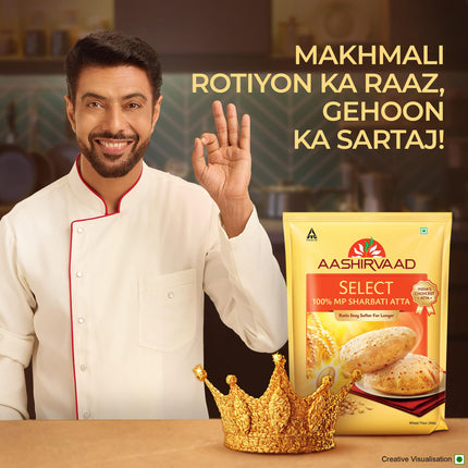 Aashirvaad Select Premium Sharbati Atta for Vegetarian, 10kg 