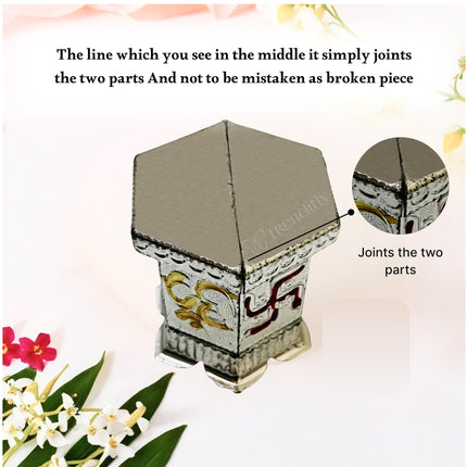 Trendifly Silver Plated Tulsi Plant for Pooja Worship | Wedding, Housewarming, Diwali, House Pooja Return Gifts | Religious Pooja Thali Articles Home Decor 