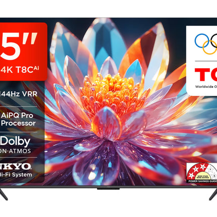 TCL 139 cm (55 inches) 4K Ultra HD Smart QLED Google TV 55T8C 