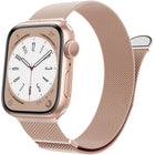 VEMIGON Compatible for Apple Watch Band Series 10 42mm, Series 9/8/7/6/5/4/3/2/1/SE 41mm 40mm 38mm, Stainless Steel Mesh Loop Magnetic Clasp Replacement Strap for iWatch(Watch Not Included) Rose Gold 