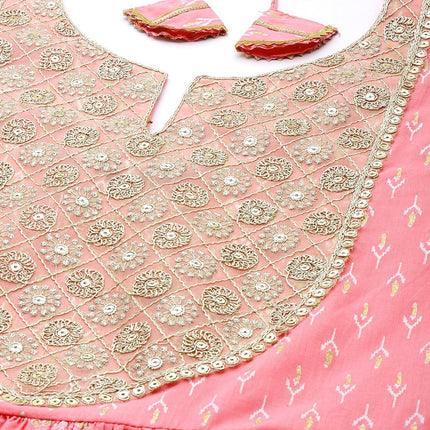 Libas Women's Pure Cotton Kurta Sets (34251_Pink 