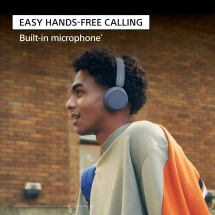 Sony WH-CH520 Wireless Bluetooth Headphones with Mic, Up to 50Hrs Battery-White 
