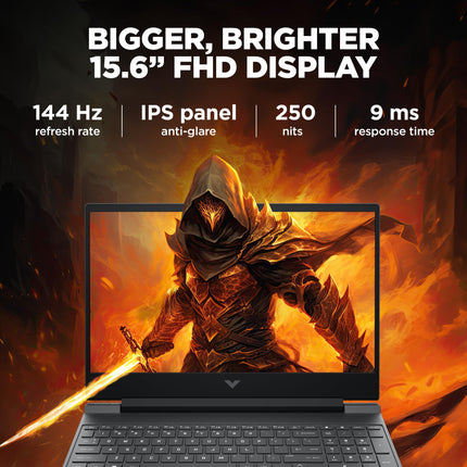 HP Victus, 13th Gen Intel Core i7-13620H, 6GB NVIDIA RTX 4050, 16GB DDR6, 1TB SSD (Win11, Office21, Silver, 2.3kg) 144Hz, IPS, 15.6-inch(39.6cm) Flicker-Free Gaming Laptop, Enhanced Cooling, fa1332TX 