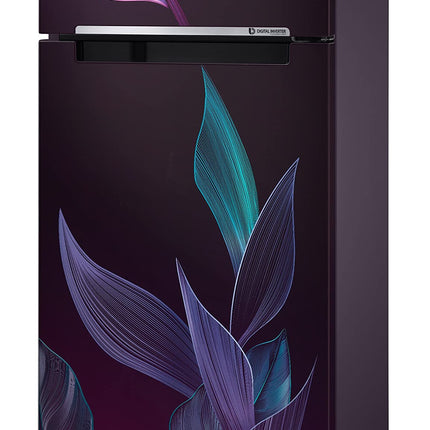 Samsung 236L 2 Star Inverter Frost-Free Double Door Refrigerator (RT28C31429R/HL,Paradise Bloom Purple) Base Stand Drawer 