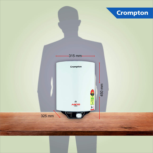 Crompton Arno Neo 10-L 5 Star Rated Storage Water Heater with Advanced 3 Level Safety National Energy Conservation Award Winner 2023 