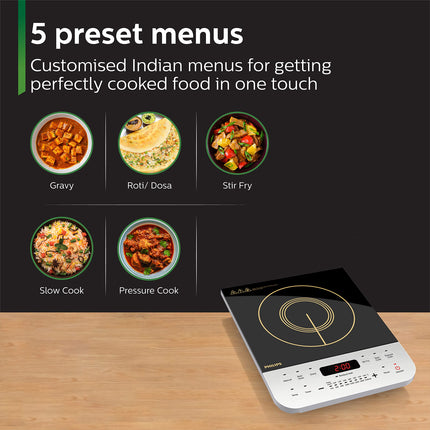 Philips Viva Collection HD4928/01 2100-Watt Induction Cooktop (Black) (Pack of 2) 